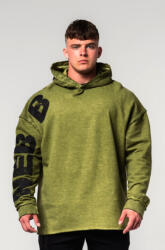 NEBBIA Washed-off Oversized Pullover Hoodie NO BS Green Férfi-melegítőfelső XL