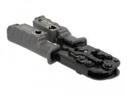 Delock Krimpelő eszköz csupaszítóval és hálózati teszterrel 8P RJ45, 6P RJ12 / 11 vagy 4P RJ10