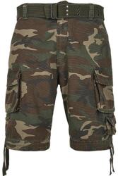 Build Your Brand Férfi Savage Camo Cargo rövidnadrág 4XL zöld