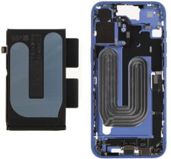 Apple ZD076-00687 Gyári Apple iPhone 16 Plus középső keret akkumulátorral, kék (ZD076-00687)