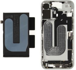  ZD076-00685 Gyári Apple iPhone 16 Plus középső keret akkumulátorral, fehér (ZD076-00685)