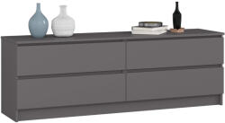AKORD AKORD CLP K160 Komód Laminált Grafitszürke 4 Fiókos (AKO-KOMMK1604SZGRAPHPK)