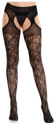 Leg Avenue - Floral Lace Stockings With Garters United Black