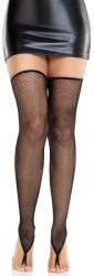 Leg Avenue - Lace Footless High Stockings With Toe Ring Black