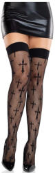 Leg Avenue - Worship Me Lace Stockings Black