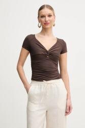 Guess t-shirt CHARLOTTE női, barna, W5GP15 KACM2 - barna L