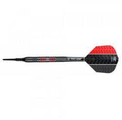 Target Darts szett TARGET soft, 19g, Vapor8 black, piros, 80% gravírozással