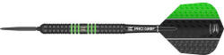 Target Darts szett TARGET steel Swiss Point 22g, Vapor8 black, zöld, 80% wolfram gravírozással