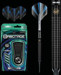 Winmau Darts soft szett Winmau Sabotage Black 20g, 90% wolfram gravírozással