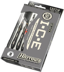 Harrows Dart szett Harrows soft 18g, Black Ice 90% Snow gravírozással