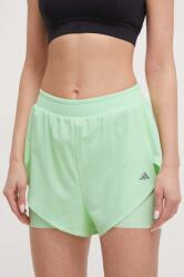 adidas Performance edzős rövidnadrág zöld, sima, magas derekú, IU1141 - zöld L