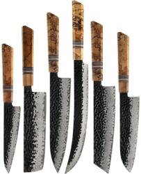 HARAHU ZE-37435 damaszk konyhakés készlet - Barna KP37435