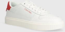 Calvin Klein bőr sportcipő LOW TOP LACE UP BSKT fekete, HM0HM01254 - fehér Férfi 43