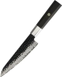 HARAHU Cuțit de bucătărie damasc YU-37436 - Utility / Maro KP37436