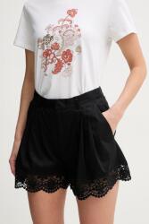 Twinset rövidnadrág női, fekete, sima, magas derekú, 251TT2096 - fekete 36