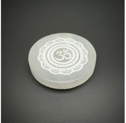 R. M. ékszer Ásványok Szelenit korong om mandala csipkézett 8-9cm (110000)