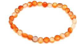 R. M. ékszer Karneol fazettált korong karkötő 6x4mm (060072)