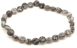 R. M. ékszer Jáspis Zebra fazettált korong karkötő 6x4mm (060069)