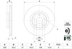 Bosch Disc frana BOSCH 0 986 479 H51 (0 986 479 H51) - fixbox