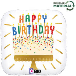 Grabo Happy Birthday Cake Candles fólia lufi 46 cm (GBB26280P)