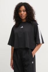 adidas pamut póló Essentials női, fekete, JD4998 - fekete XS