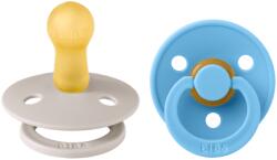 BIBS - Set 2 suzete Colour Latex, tetina rotunda, 6 luni +-Mushroom/Breeze