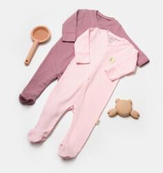 BabyJem Set 2 salopete lungi bamboo, roz, babycosy, 50%bumbac+50% bambus (marime: 0-3 luni)
