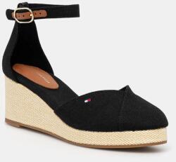 Tommy Hilfiger espadrilles FLAG CLOSED TOE MID WEDGE ESPAD fekete, FW0FW08657 - fekete Női 38