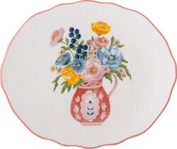 Bloomingville Farfurie pentru micul dejun Dorothy 20 cm alb-roșu (82061691)
