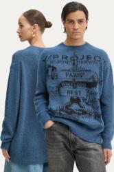 Y/Project pulóver moherrel PARIS' BEST JACQUARD PULLOVER könnyű, 206SW001 - kék L