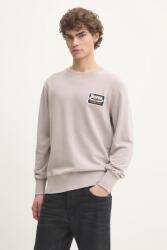 Superdry pamut melegítőfelső bézs, férfi, nyomott mintás, M2014111A-2XU - bézs XL