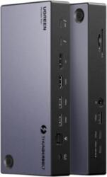 UGREEN - Dokkoló állomás 13 az 1-ben, Triple Display, 8K@30Hz, Thunderbolt HUB, Ethernet, HDMI 2.1, DP 1.4, 60W - Szürke - 25085EU (25085EU)