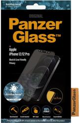 Panzer PanzerGlass üveg védőfólia Apple iPhone 12/12 Pro telefonhoz, adatvédelem, fekete