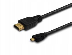 SAVIO Hdmi kábel (M) micro Hdmi (M) 1m, fekete, CL-39 (CL-39)