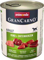 Animonda GranCarno Adult kacsaszíves és marhahúsos konzerv (6 x 400 g) 2.4kg