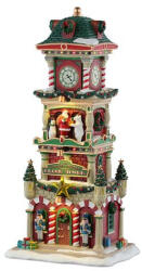 Lemax the village square clock tower Santa's Wonderland 2025