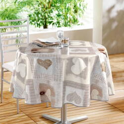 douceur d'intérieur Față de masă lavabilă din PVC ø 160 cm Cosy Coeur - douceur d'intérieur Fata de masa