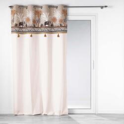 douceur d'intérieur Draperie maro-în culoare naturală din bumbac 140x240 cm Kenya Lodge - douceur d'intérieur