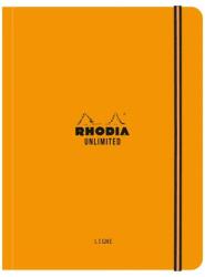  Carnet nedatat A5+, 16 x 21 cm, 60 file, Rhodia Unlimited, orange, matematica