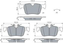 Bosch set placute frana, frana disc BOSCH 0 986 460 277 (0 986 460 277)