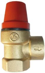 Biztonsági szelep 1/2BM-1/2"BM 1/4"manométercsatlakozóval, sárgaréz
