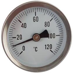 Kede D40mm, 0-120°C, 1/2˝ hőmérő merülőérzékelővel (50mm), fém házban, 2% pontosságú (91624050)