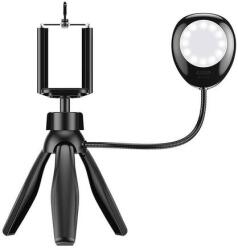 APEXEL Phone holder/tripod APEXEL APL-JJ21FL with LED light (black)