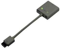 TECHLY HDMI - VGA+3.5mm+Micro USB B M/F 0, 15 M Fekete (IDATA-HDMI-VGA2AU) (IDATA-HDMI-VGA2AU)