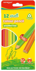 Keyroad Színes ceruza készlet 4 mm famentes háromszögletű Keyroad Jumbo 12 klf. szín (KR972396) - nyomtass-olcson
