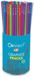 Connect Grafitceruza HB, színes, kerek test, Connect 72 db/csomag, - nyomtass-olcson