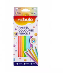 Nebulo Színes ceruza készlet, pasztell, hatszög, 12 színes, NEBULO (NSZC-H-12-PSZ)