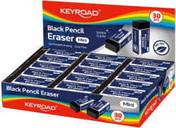 Keyroad Radír, 30 db/display, Keyroad Tec Black, fekete - nyomtass-olcson