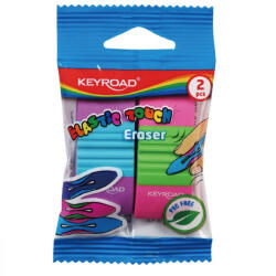 Keyroad Radír, PVC mentes 2 db/bliszter Keyroad Elastic Touch vegyes színek (KR971314) - nyomtass-olcson