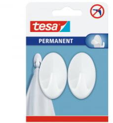 tesa Akasztó, műanyag ovális, L méret, fehér, 2 db (66603-00000-00) (66603-00000-00)